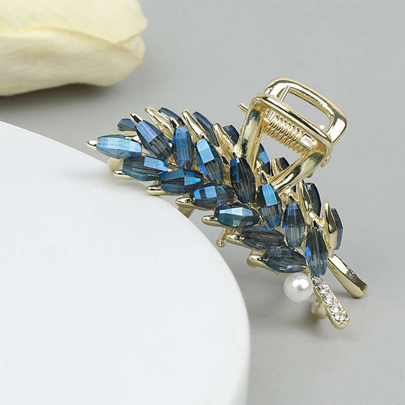 Fermaglio per capelli a forma di spiga di grano, piccolo, con impugnatura di cristallo, temperamento di alta qualità, versatile, di medie dimensioni, design di nicchia, squisito_voghion.com