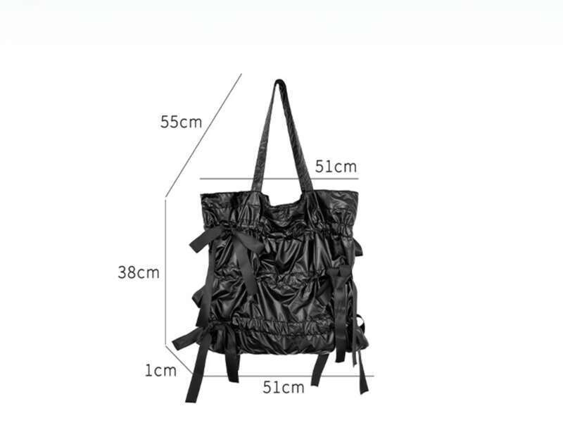 Modische Große Schultertasche Mit Schleife Leichtes Design_voghion.com