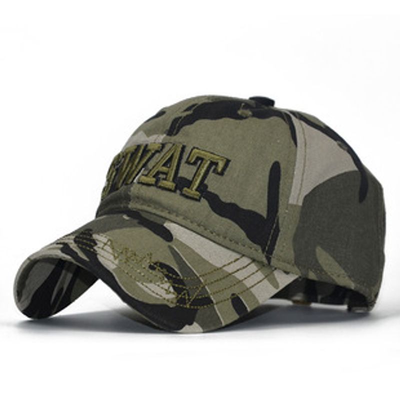 Cappellini da baseball unisex a righe mimetiche US MARINES piatti all'aperto_voghion.com