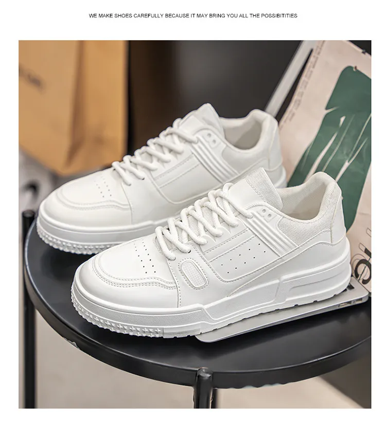 Outdoor Sneakers For Men Breathable Black And White Trainers_voghion.com