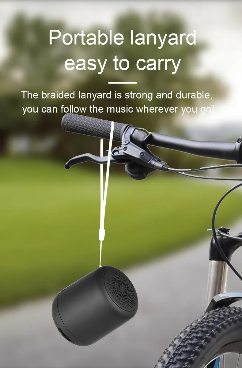 Mini Bluetooth-høyttaler trådløs bærbar utendørs subwoofer med stort volum radio stemmeassistent musikkspiller_voghion.com