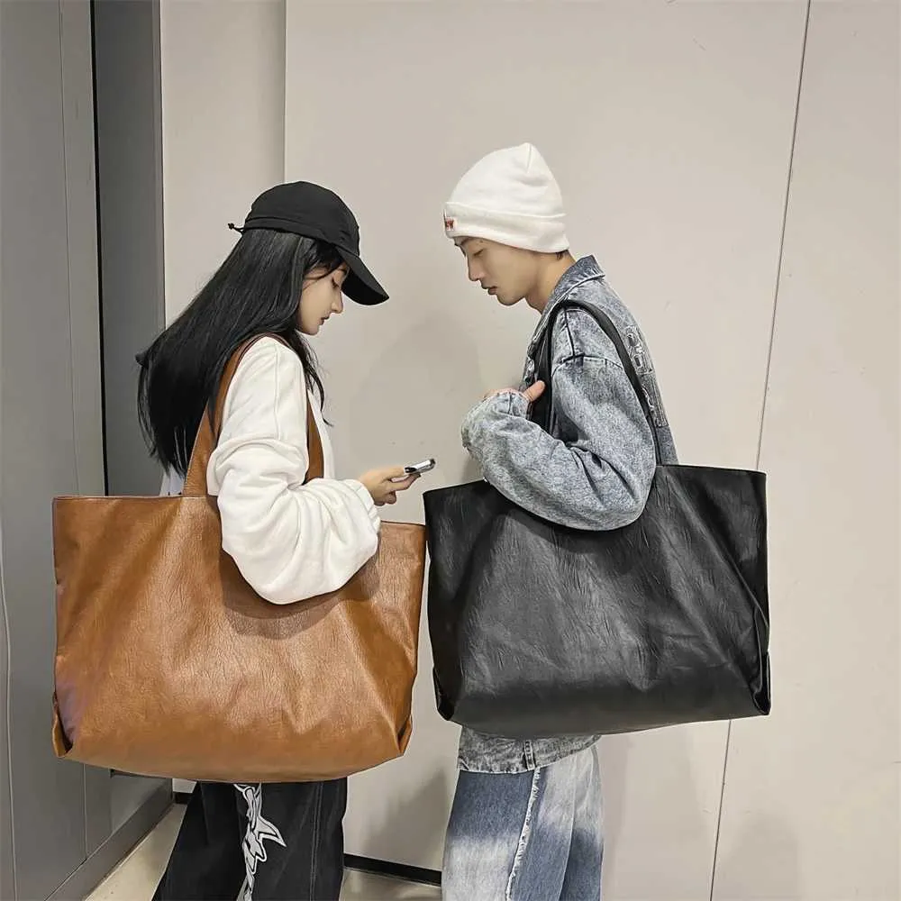 Oversized Tote Bag Women Lightweight Soft Leather Shoulder Bag_voghion.com