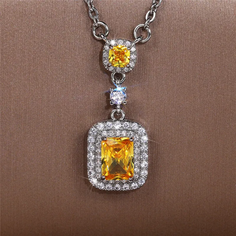 Women's Pendant Necklace With Cubic Zirconia For Women Elegant_voghion.com