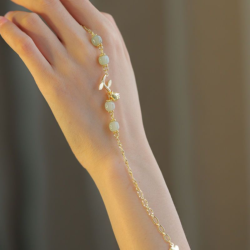 Rose Talk Imitieren Natürliche Hotan Jade Armband Ins Kleine Design Feeg Freund Einstellbare Hand_voghion.com