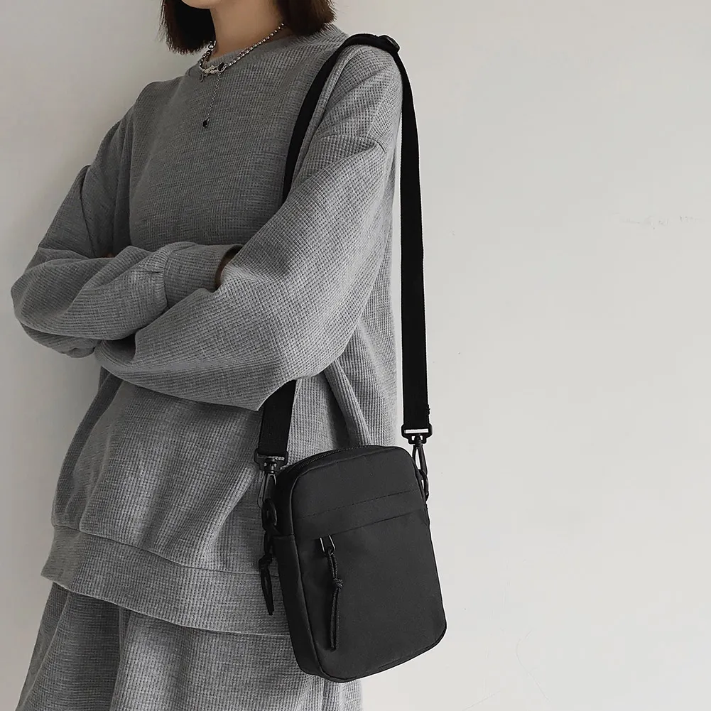 Ladies Fashion Square Sling Handbags Portable Elegant Solid Color Adjustable Strap Simple For Weekend Vacation_voghion.com