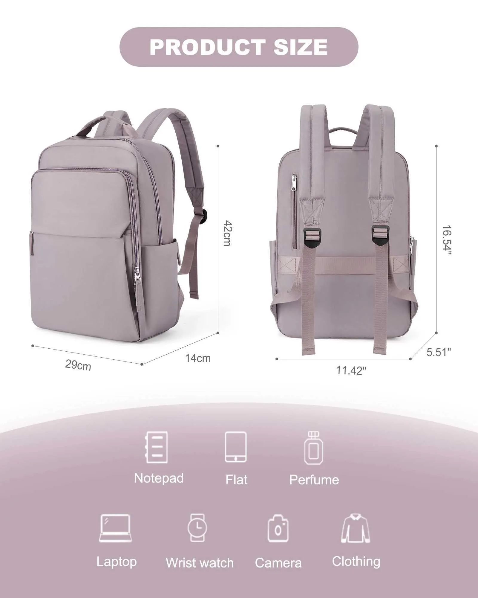 Laptoprucksack Für Damen Wasserabweisender Tagesrucksack Uni_voghion.com