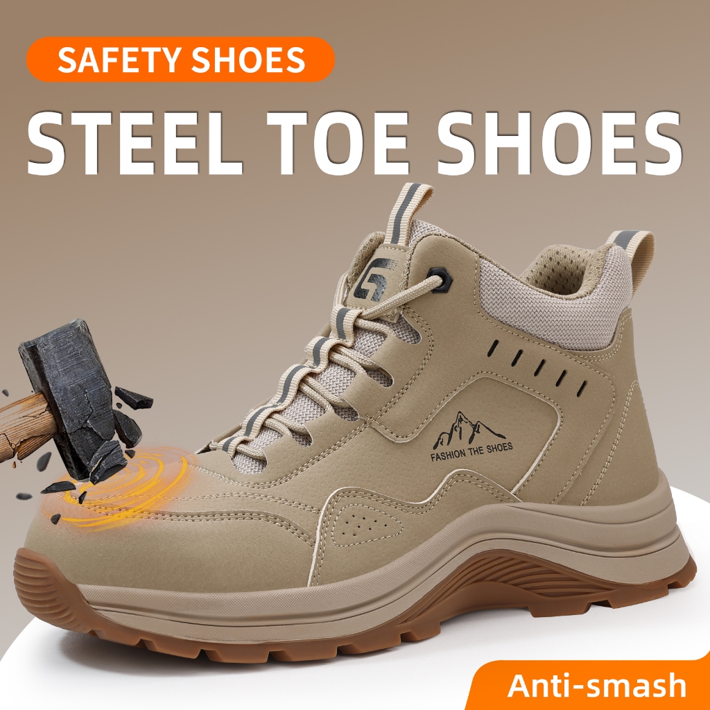 Bottes de sécurité GUYISA pour hommes, chaussures de travail résistantes à l'usure et antidérapantes, coupe haute, 5039, 38-45_voghion.com