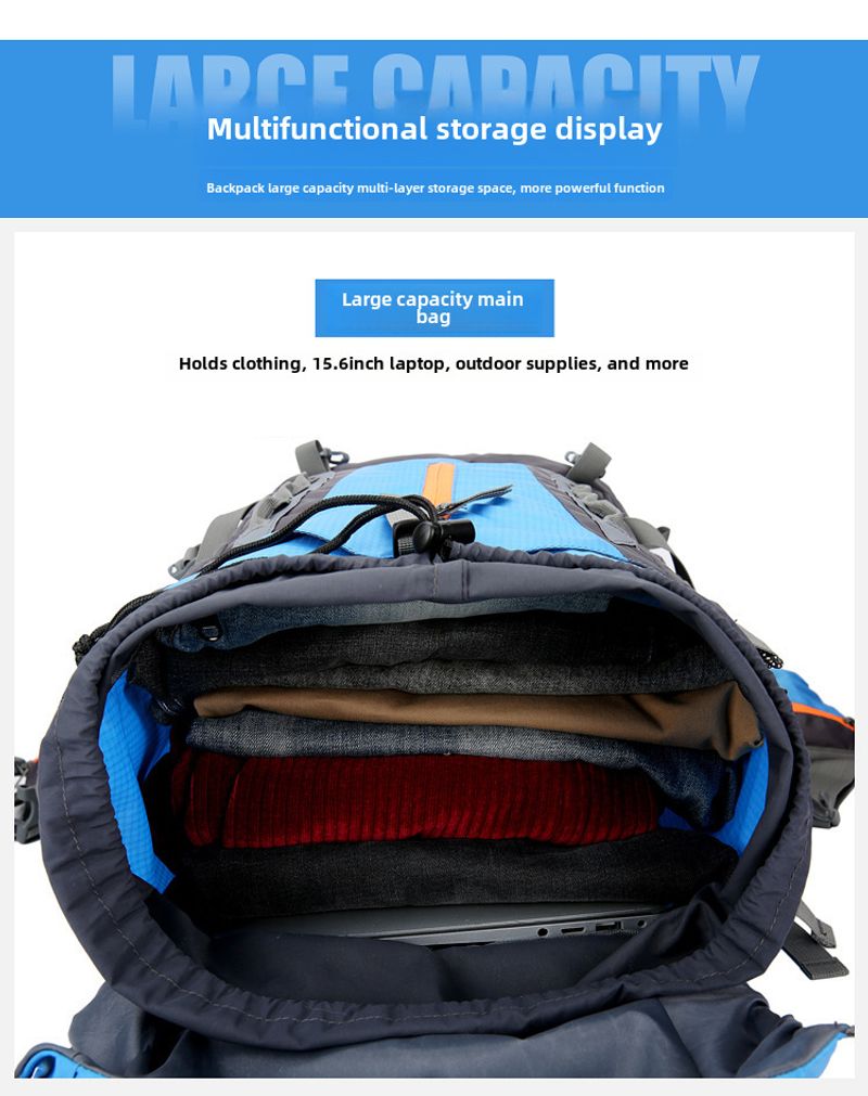 New multi-functional backpack outdoor hiking bag travel large capacity wear-resistant shoulders_voghion.com