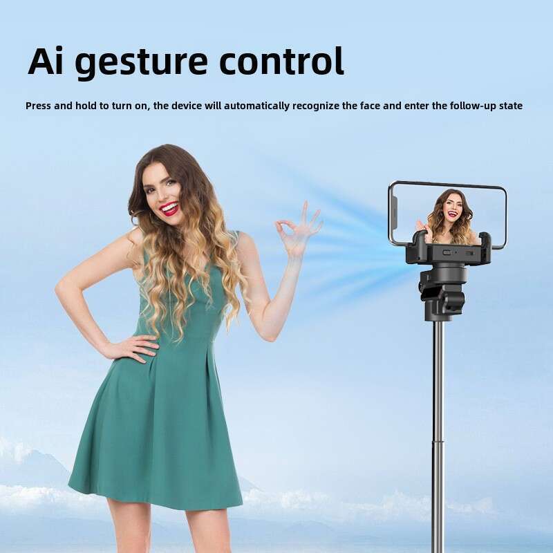 Neie Gesiichts-KI-Selfie-Stéck, mobilen universellen Follow-up-Gimbal, Handheld-Stabilisator, Rees-Vlog-Live-Iwwerdroung_voghion.com