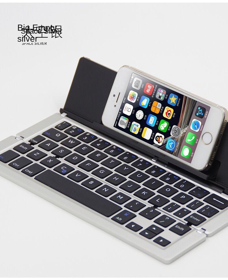 Mobile Phone, Tablet Computer, Three Systems, Universal Wireless Bluetooth Keyboard, Multimedia Folding Wireless Keyboard, Gifts_voghion.com