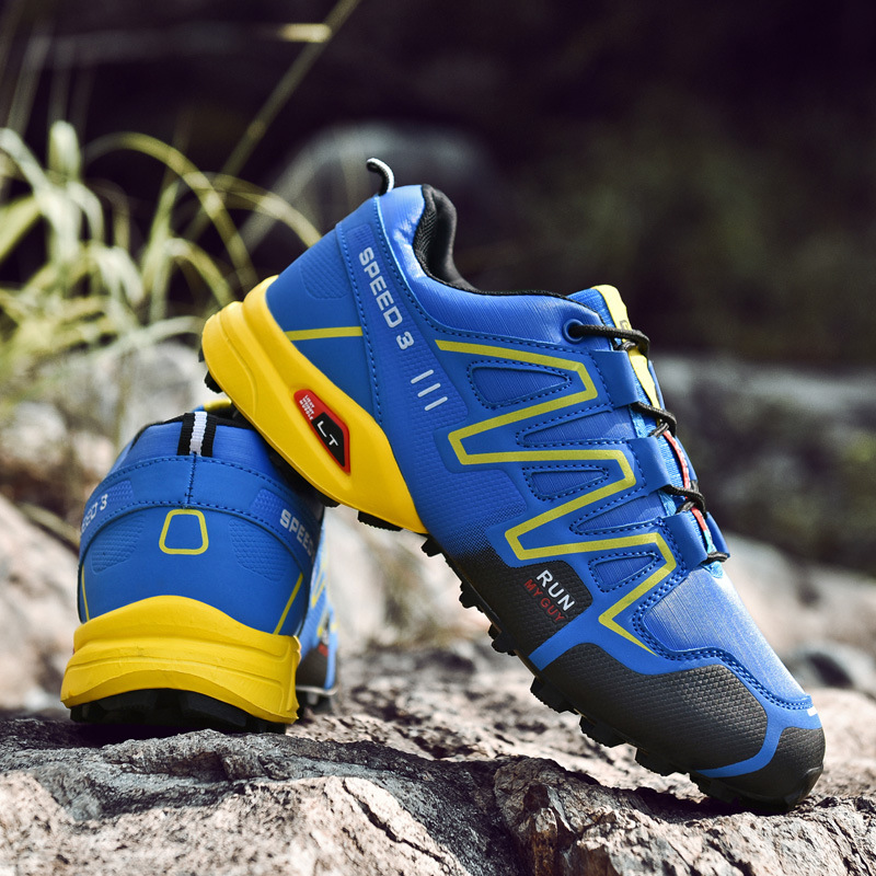 Randonnée en plein air transfrontalière chaussures de course de fond d'alpinisme pour hommes chaussures de tourisme basses Salomon chaussures de sport de cyclisme de grande taille antidérapantes_voghion.com