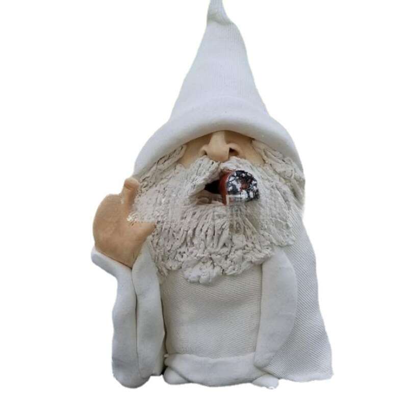 Ny ornamenthage røyking harpiks håndverk dverg sett statue hvit skjeggete gammel mann_voghion.com