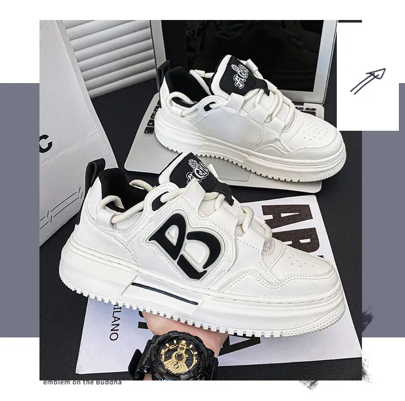 Platform Bread Shoes Casual Sports Shoes Board Shoes Men_voghion.com
