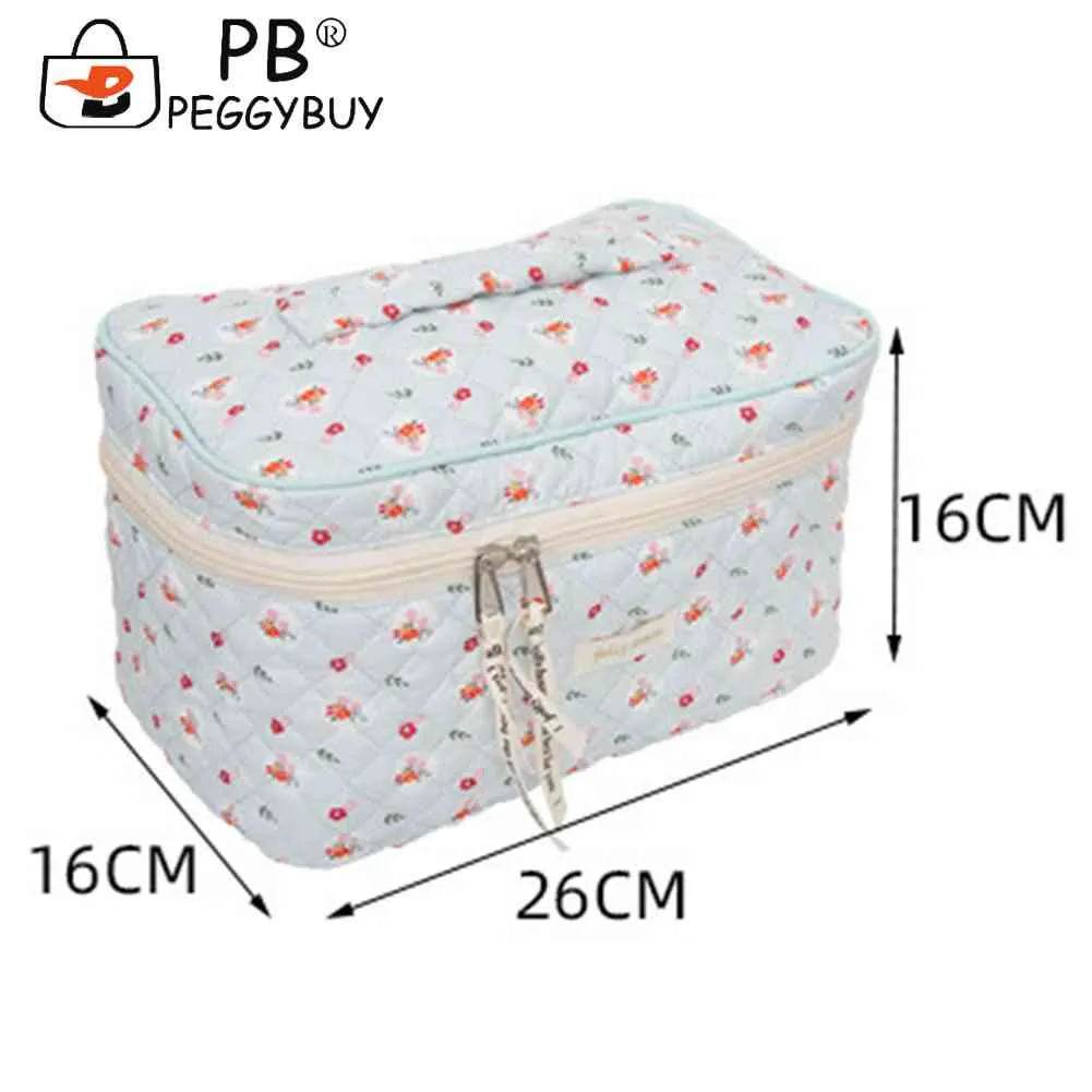 Cosmetic Bag Large Capacity Cute Print Make Up Pouch Portable Casual Multi-function Quilted Rhombus Fashion For Weekend_voghion.com
