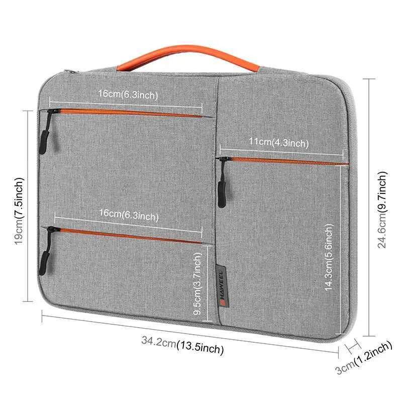 Borsa per laptop da 13, 15, 16 pollici, impermeabile, per notebook, borsa per computer, valigetta, Ba241011_voghion.com