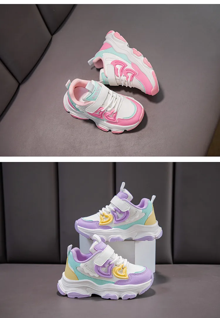 Barn Löpning för flickor Barn Småbarn Vår Höst Utomhus Sneakers Lila Rosa Littlesprouts Flickor Sportskor Storlekar_voghion.com