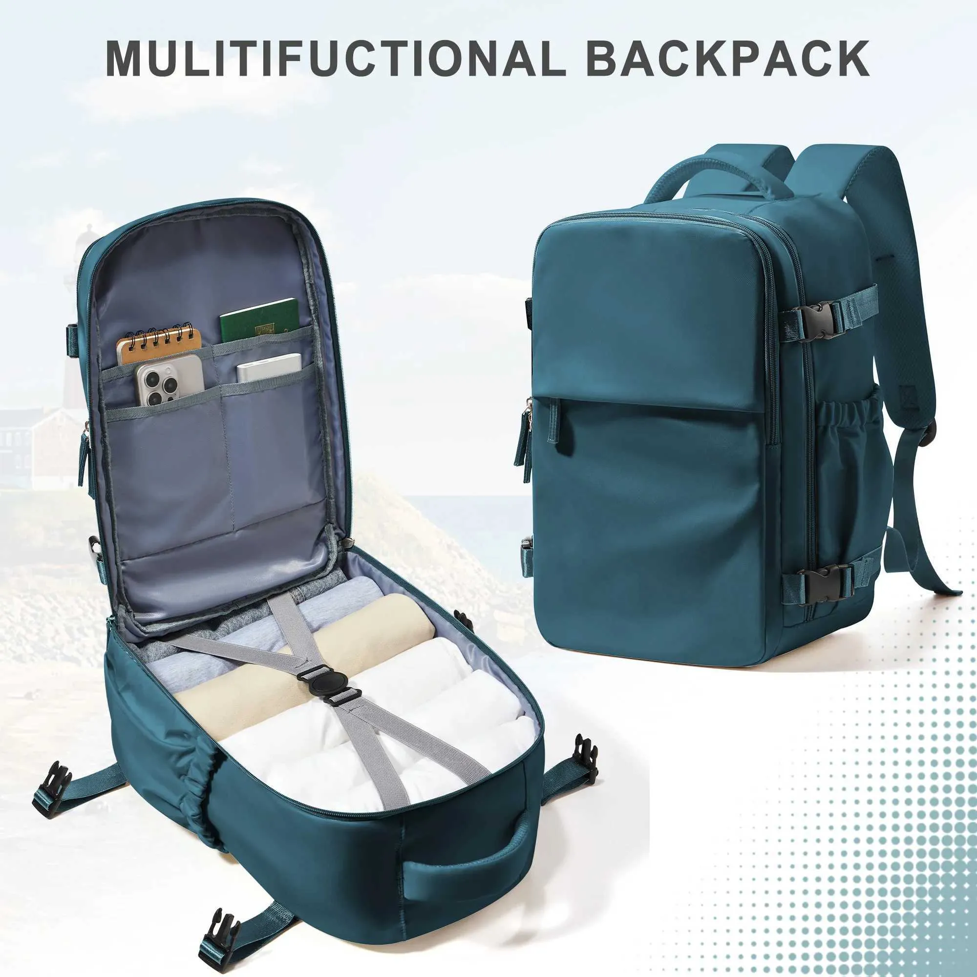 Laptop Travel For Women Men Business Suitcase Cabin Backpack Airplane Carry-On Bag Wizzair 40x30x20 College Casual_voghion.com