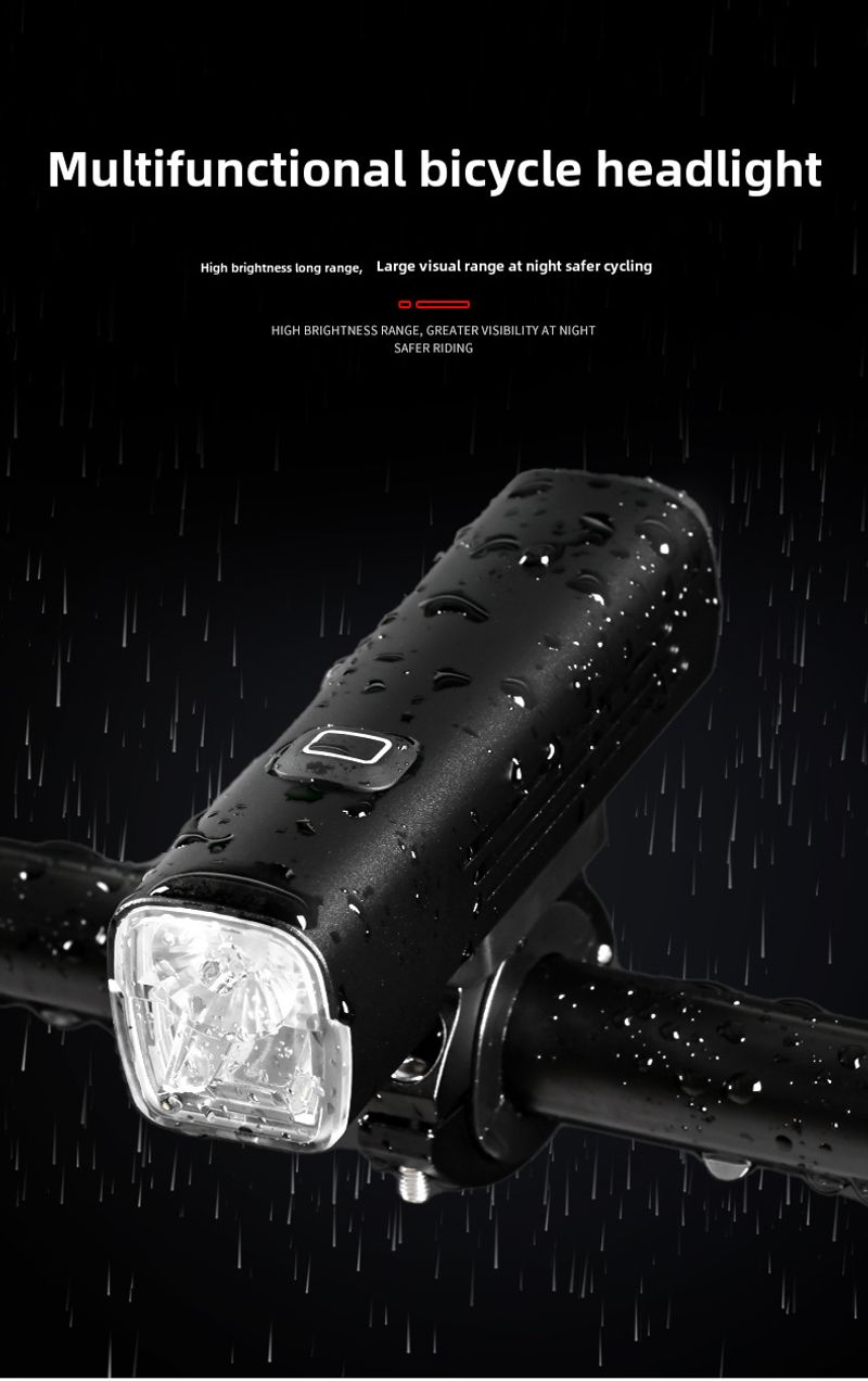 Nachtfahrausrüstung Aluminiumlegierung wasserdicht USB-Aufladung Berghelle LED-Nah- und Fernlicht-Fahrradscheinwerfer_voghion.com