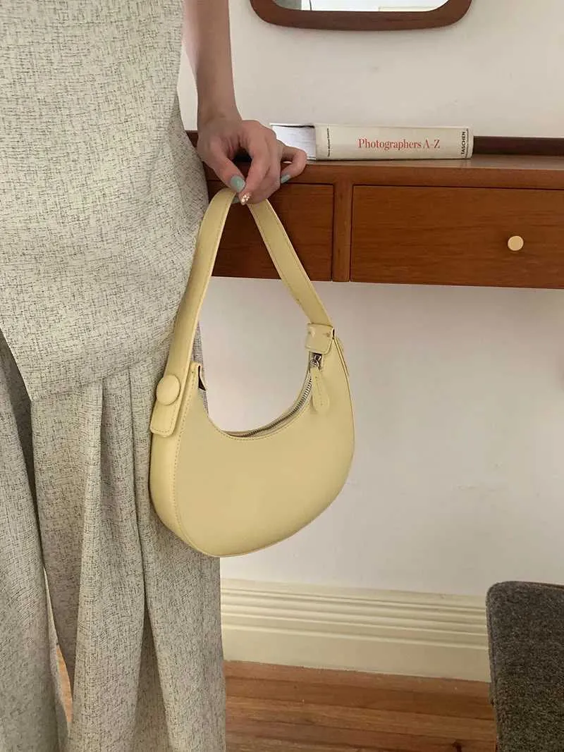 Elegant Women's Shoulder Bag And Handbag In Solid Pu Leather_voghion.com