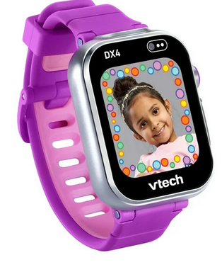 VTech KidiZoom Smartwatch DX4 – Purple Interactive Smartwatch With Learning Games, Toddlers, Ages 4+_voghion.com