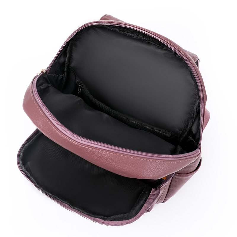 Deri Moda Kadın Sırt Çantası Açık Seyahat Çantası Büyük Kapasiteli Kız Okul Çantası Günlük Knapack Mochila Feminina Kesesi_voghion.com