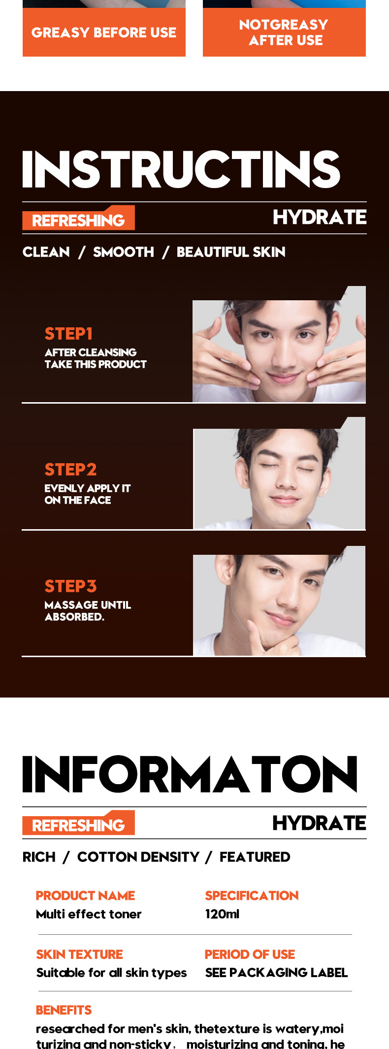 Full English Water SADOER Cool Type Men's Vaseline Hydrating Toner Lotion_voghion.com