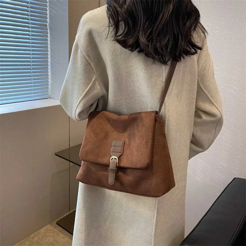Damen Wildleder Umhängetasche Und Messenger Bag Schultertasche_voghion.com