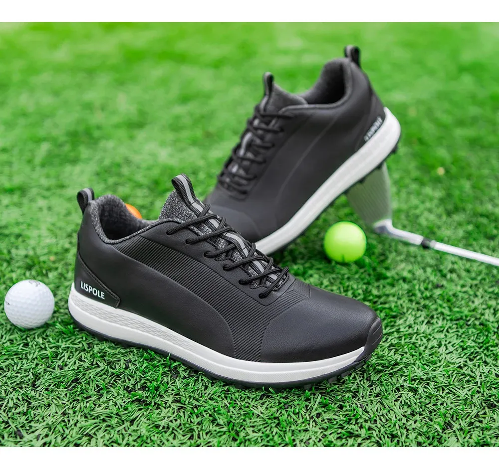 Bequeme Schuhe Herren Große Größe 39-48 Professionelle Spikeless Sneakers Rutschfeste wasserdichte Golf-Walking-Schuhe 241213_voghion.com