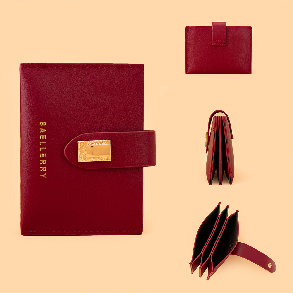 Baellerry new ladies card holder Korean style fashion buckle coin purse versatile light and compact wallet wholesale_voghion.com