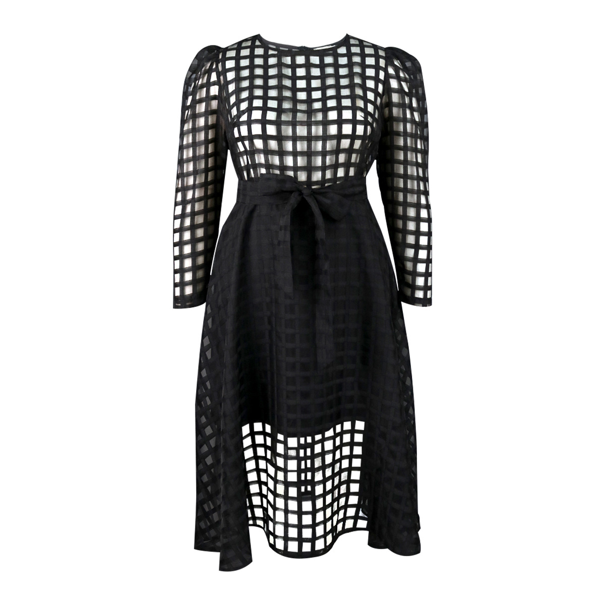 Cardigan long ajouré sexy, grande taille, style boîte de nuit, taille haute, robe Sexy, printemps et été_voghion.com