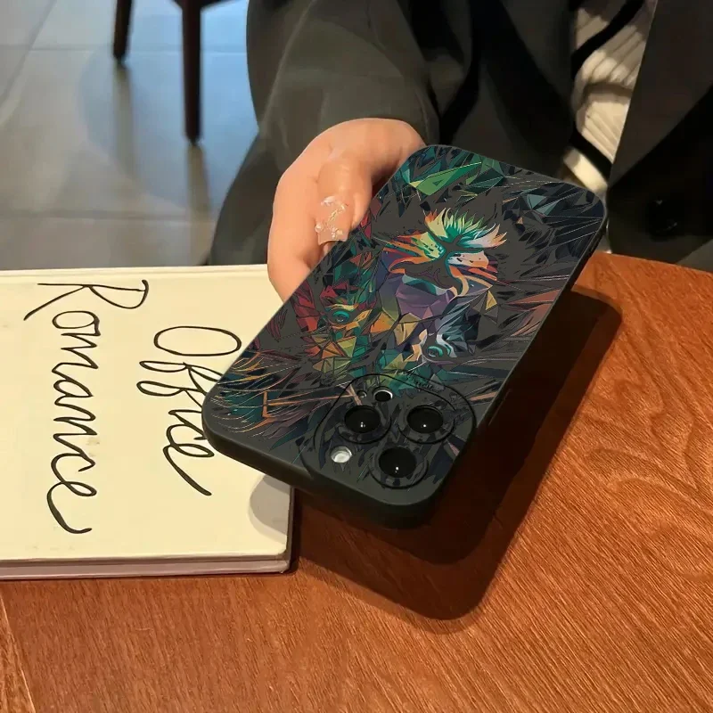 Colorful Lion Phone Case For Iphone Matte Shockproof Cover_voghion.com