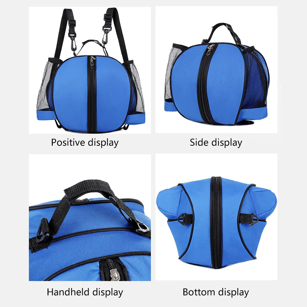 Outdoor Sports Shoulder Soccer Bags Training Equipment Storage Mesh Side Two-way Open Ball Bag Volleyball Basketball_voghion.com