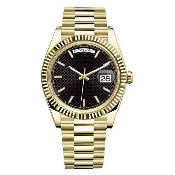 Designerskie zegarki męskie, automatyczny zegarek na rękę Day Date 36 i 41 mm, mechanizm automatyczny 2813, szkło szafirowe, stal nierdzewna, pasek prezydencki, Orologio Di Lusso_voghion.com