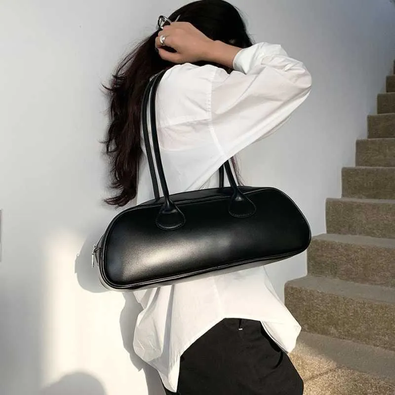 Borse a tracolla ad alta capacità per le donne Nuovo Office Lady PU Borsa sottobraccio Moda Solido Popolare Classico Bolsos C241103_voghion.com