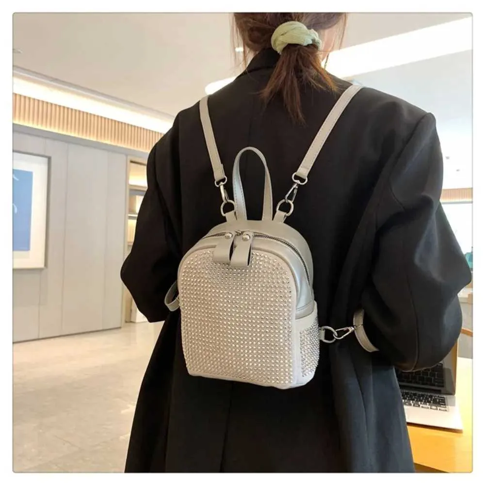 Zaino da donna in PU, piccolo, per ragazze adolescenti, alla moda, per il tempo libero, con cerniera, borsa a tracolla, zaino ad alta capacità, per donne, mini scuola_voghion.com