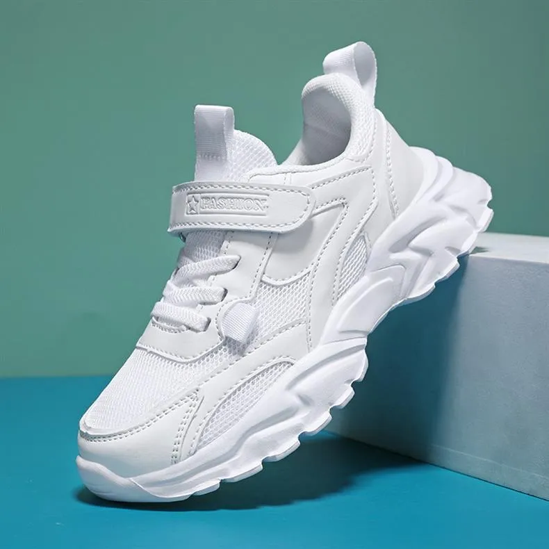 New Boy Tenis Sneakers Kids Sport Running Casual Girls Walking Kidsnest Leather Soft Soled Children Small White Shoes_voghion.com