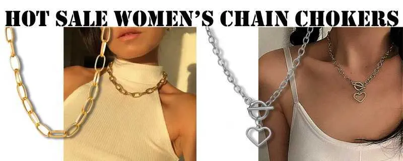Collana con ciondolo a forma di cuore piccolo per donna, regalo, collane girocollo bohemien in metallo lucido e semplice, a catena corta, gioielli di tendenza_voghion.com