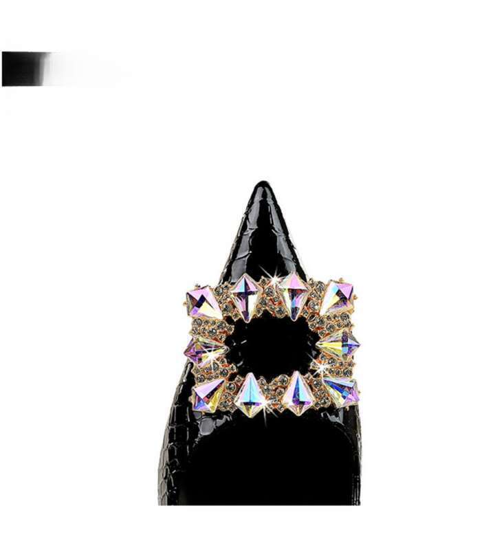 2025 Super High Heel Shallow Mouth Metal Rhinestone Buckle Single Shoes_vogvips.com