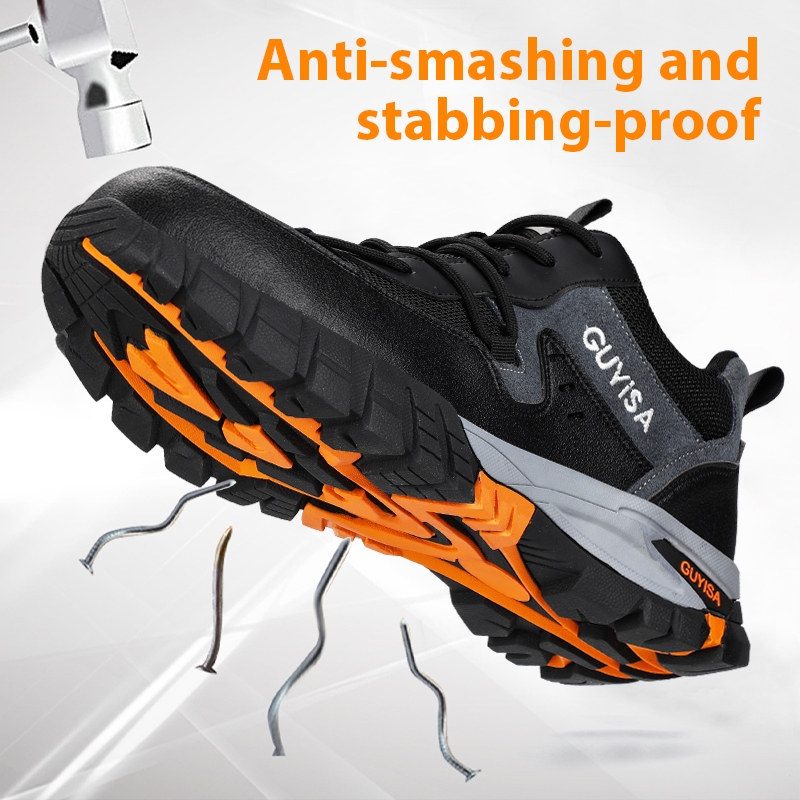 GUYISA Kasut Lelaki Safety Shoes Safety Boot Safety Shoes Men Anti-smashing Anti-stab Steel Toe Electrical Insulation Shoes 1109_voghion.com