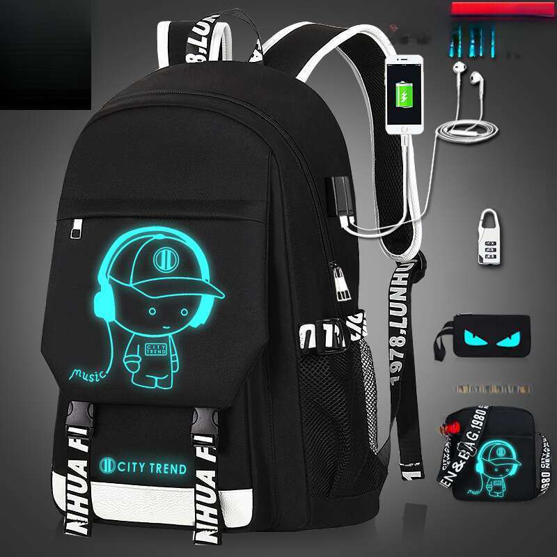 New Men's Casual Trend Large Capacity Backpack, Lightweight Spine Protection, Suitable For Middle School Students,_voghion.com