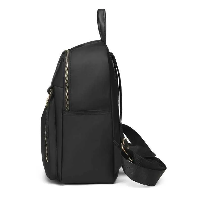 Women's Backpack Large Capacity Black Pu Travel Backpack Unisex_voghion.com