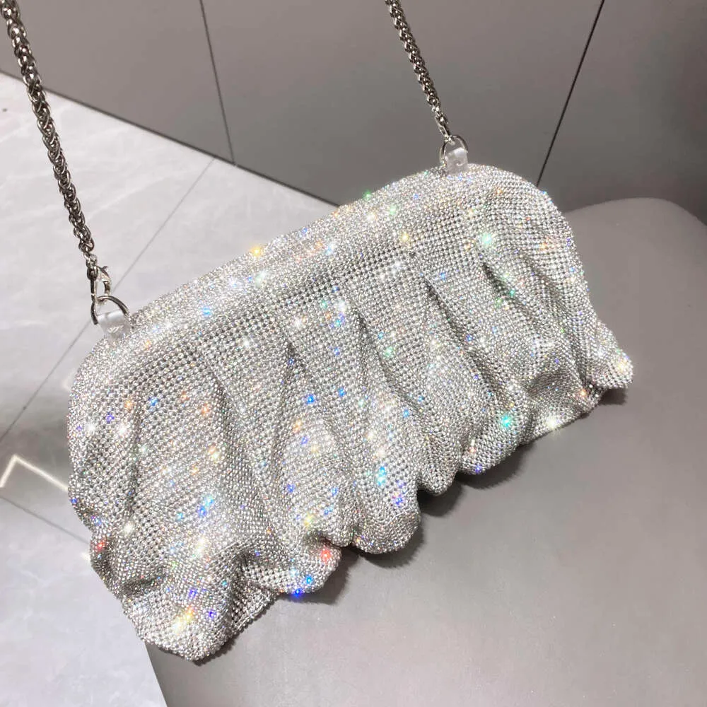 Robe de soirée Rhies à poignée brillante, nouveau portefeuille pliable et sac à main de créateur pour fête de mariage de haute qualité_voghion.com