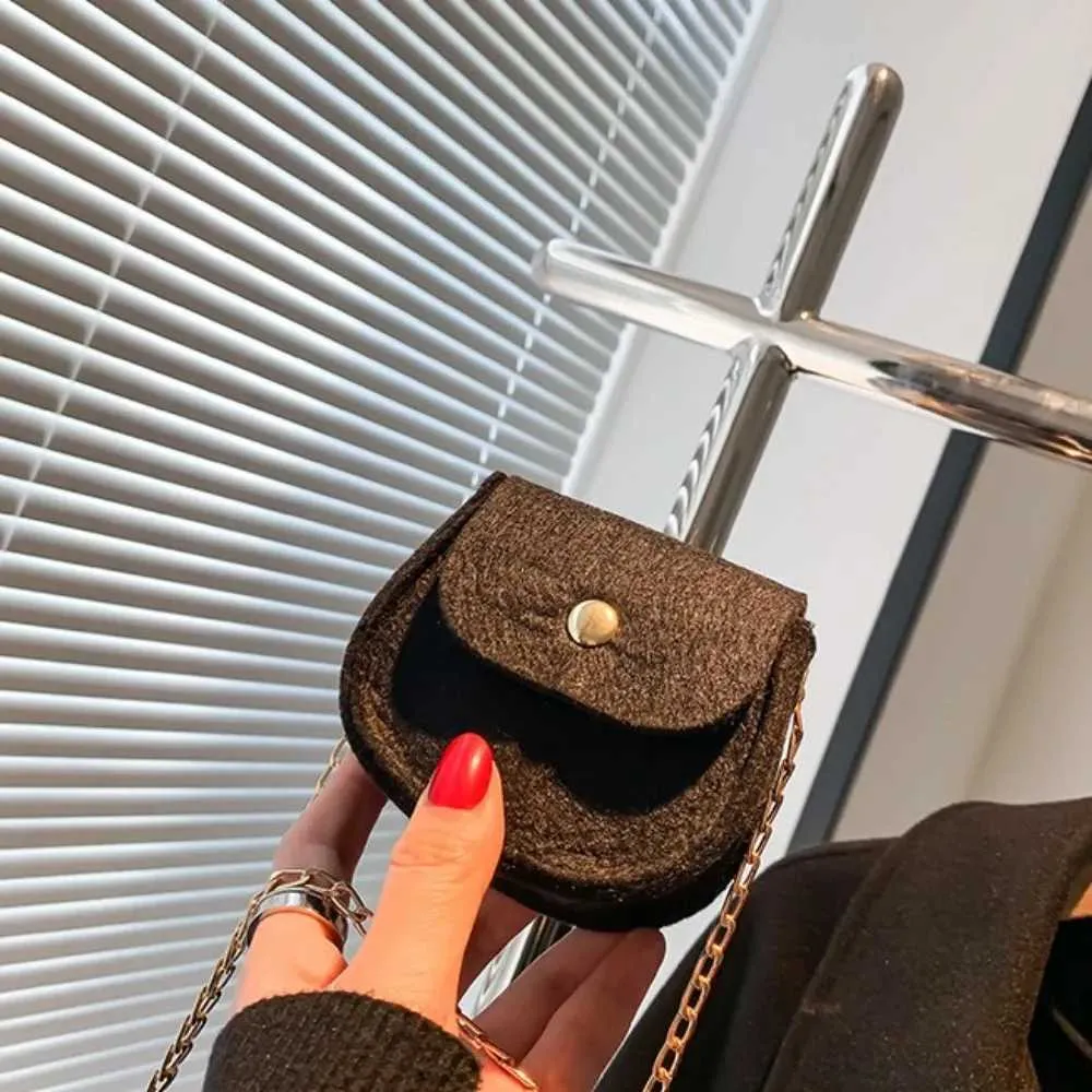 Genți de mână pentru femei, model mini cu piatră, model din pâslă, design de designer, lanț cu închidere, pungi mici, portofel cu un singur pătrat_voghion.com