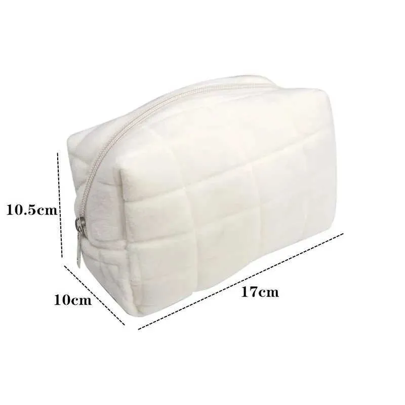 Kosmetiktasche aus massivem Fell, große Damen-Organizer mit Reißverschluss, Handtasche, Schreibwaren, Bleistiftbox, Reise-Make-up-Stanze_voghion.com