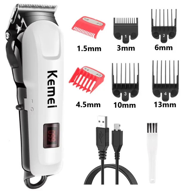 Elektrischer kabelloser Haartrimmer für Herren, professioneller Haarschneider, wiederaufladbar, Modell 809A_voghion.com