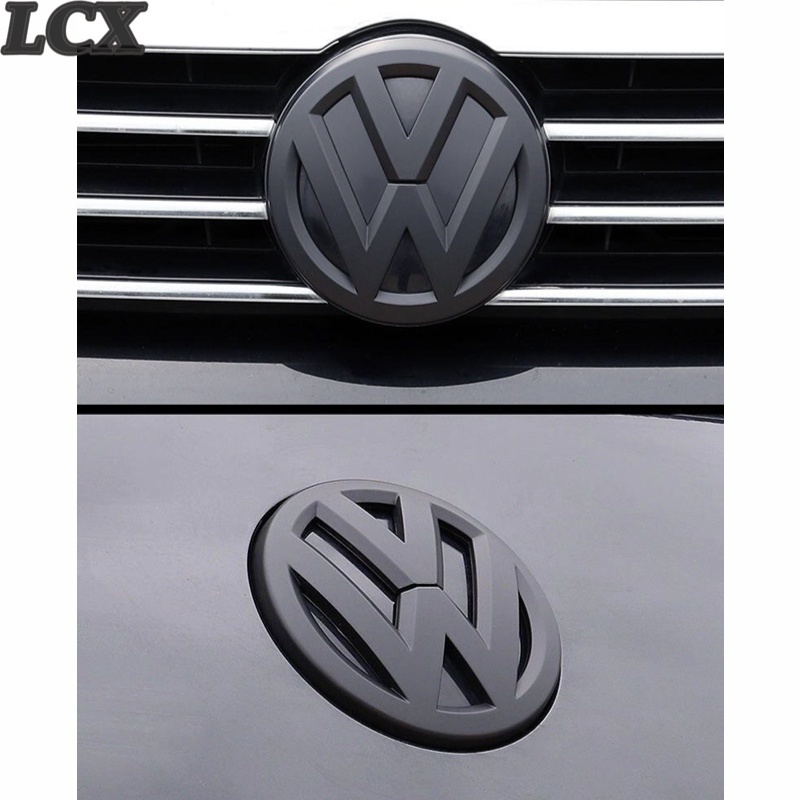 LCX 2 Stück Auto-Frontgrill-Abzeichen, Heckkoffer-Emblem, Deckelabdeckungen, Aufkleber für VW Golf 6 7 7.5 CC Jetta Magotan Santana Tharu_voghion.com