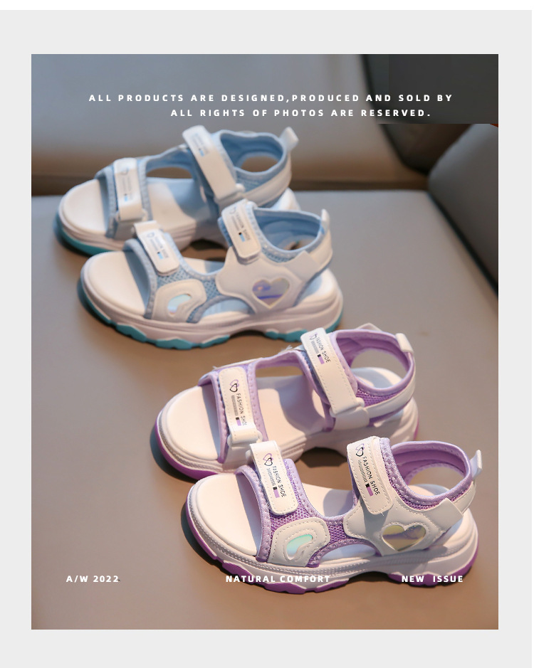 Mädchen Sandalen 2024 Sommer Neue Kleine Mädchen Prinzessin und Modische Kinder Strand Schuhe Freizeit für Große Kinder_voghion.com