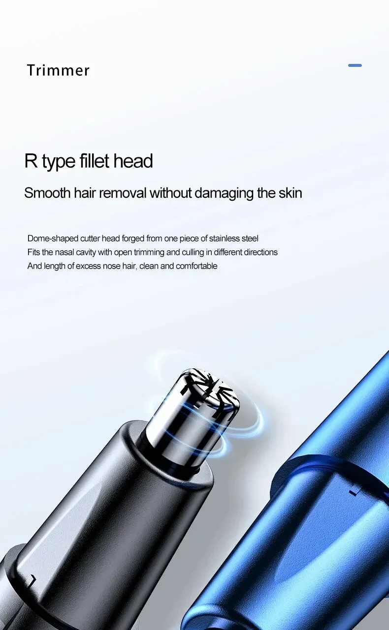 USB Nose Shaver - Metal Blades｜Rechargeable｜Unisex_voghion.com