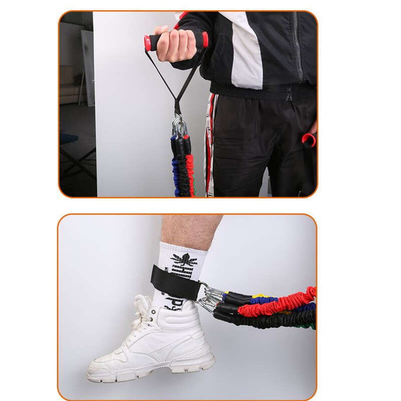 Verbessertes Bruchschutz-Set mit 11 Gurtbandstücken, Latex-Set, Kürbishaken, elastischem Seil-Trainingsspannungsgerät_voghion.com