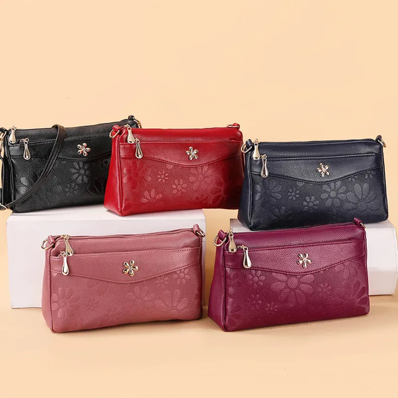Borsa a tracolla in pelle PU con stampa vintage Yogodlns, da donna, con tracolla multitasche, per cellulare e borsetta_voghion.com